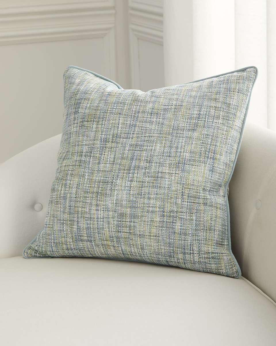 Rembrandt Woven Tweed Decorative Pillow, 24" Square